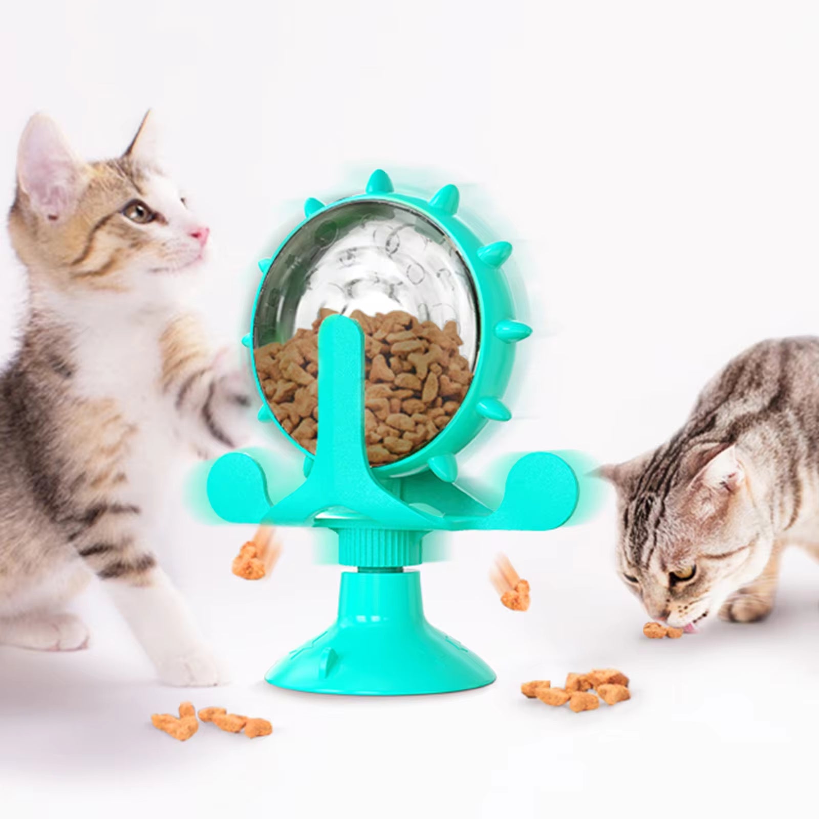 Interactive Treat Leaking Toy for Cat Small Dogs Slow Feeder Dispenser Puppy Funny Rotatable Wheel Improve IQ Kitten Accessories